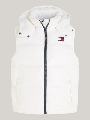 Hooded Alaska Puffer Vest | White | Tommy Hilfiger