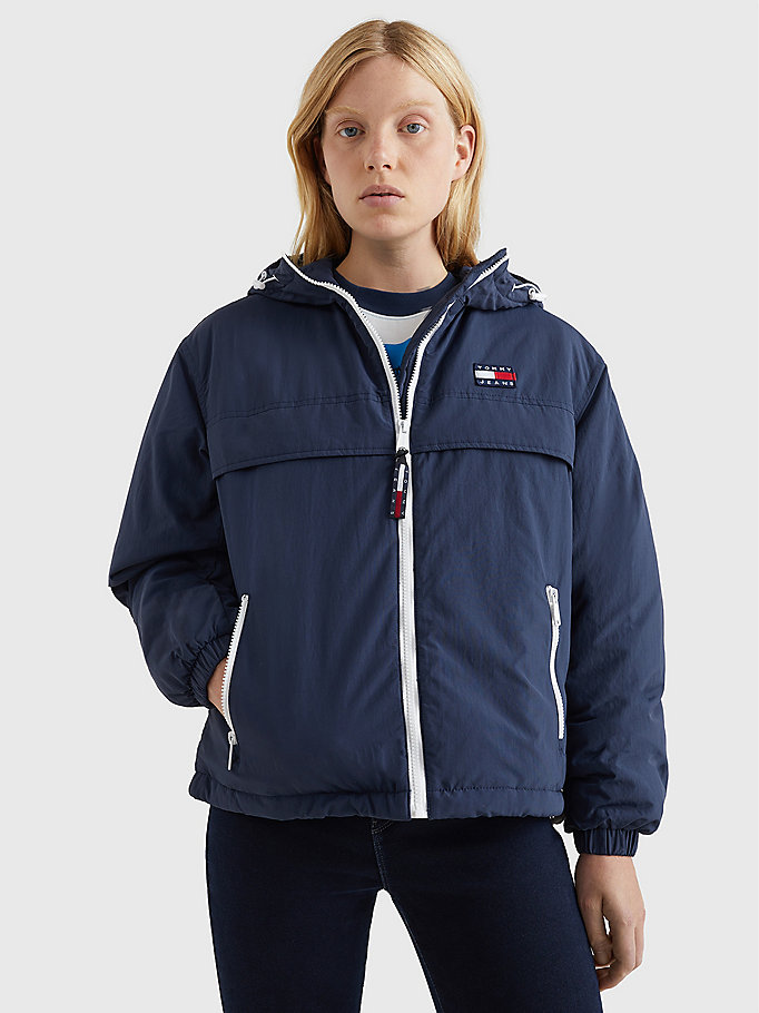 Padded Relaxed Fit Chicago Windbreaker | BLUE | Tommy Hilfiger