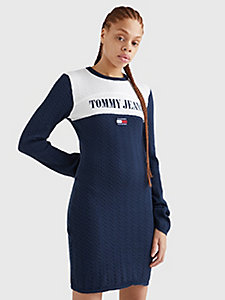 blue archive jumper dress for women tommy jeans
