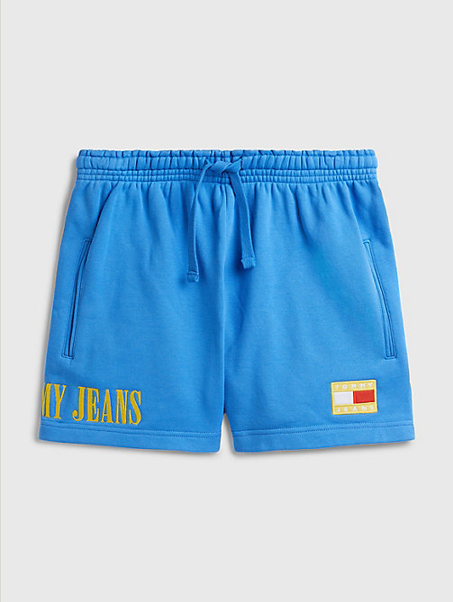 blau exclusive pop drop shorts mit tunnelzug für damen - tommy jeans