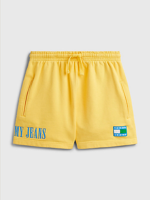 yellow exclusive pop drop drawstring shorts for women tommy jeans