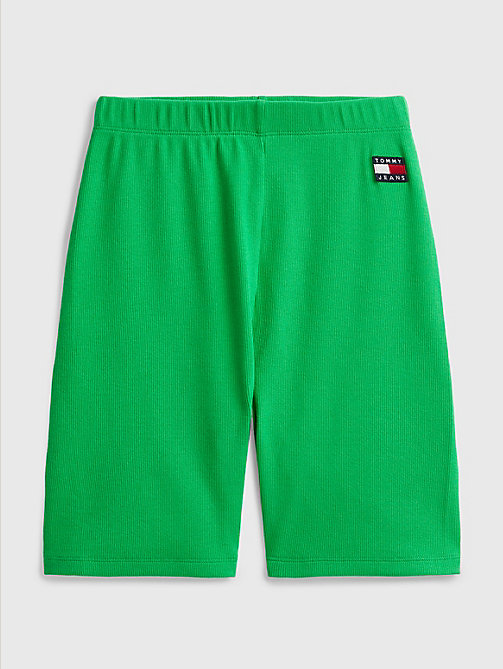 green exclusive pop drop cycling shorts for women tommy jeans