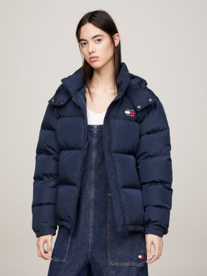 Tommy hilfiger navy puffer on sale coat