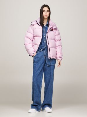 Tommy hilfiger pink bomber hot sale jacket