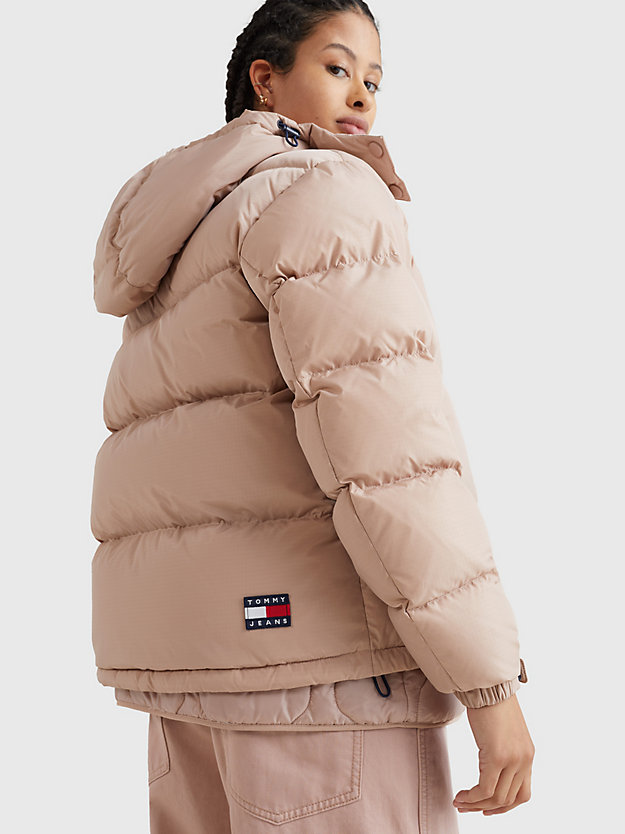 WARM STONE Badge Hooded Alaska Puffer for women TOMMY JEANS