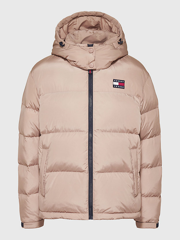WARM STONE Badge Hooded Alaska Puffer for women TOMMY JEANS