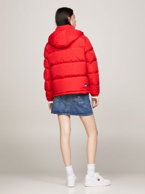 Hooded Alaska Puffer Jacket, Red