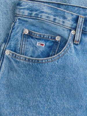 blue mom ultra high rise tapered jeans for women tommy jeans