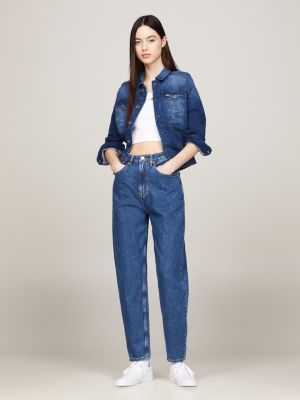 Tommy Jeans - Jean mom taille haute - Délavage moyen