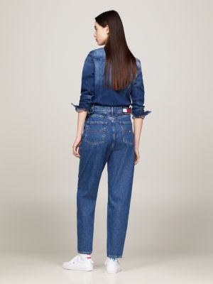 Ultra High Rise Tapered Mom Jeans Denim Tommy Hilfiger