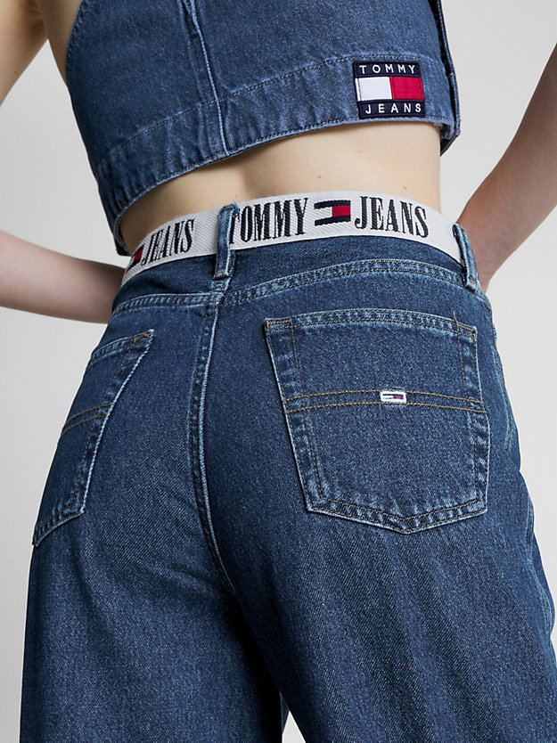 DENIM MEDIUM Archive High Rise Wide Leg Jeans for women TOMMY JEANS