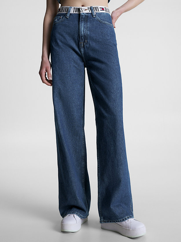 DENIM MEDIUM Archive High Rise Wide Leg Jeans for women TOMMY JEANS