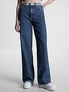 denim archive high rise wide leg jeans for women tommy jeans