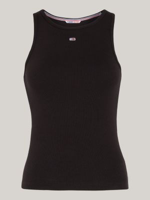 Essential Ribbed Tank Top BLACK Tommy Hilfiger