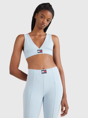 Natur vandring desinfektionsmiddel Geripptes Crop Top mit Badge | BLAU | Tommy Hilfiger