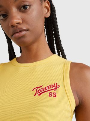 College Crop Tank Top YELLOW Tommy Hilfiger