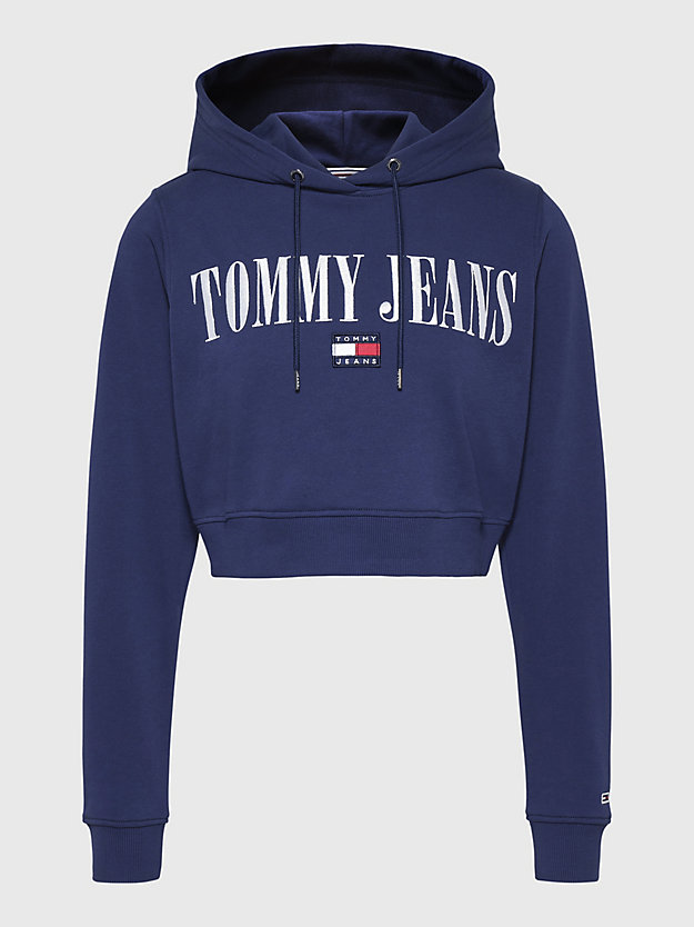TWILIGHT NAVY Archive Cropped Fit Double Hoody for women TOMMY JEANS