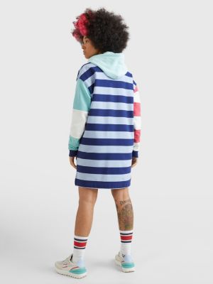 ColourBlock Rugby Stripe Polo Dress BLUE Tommy Hilfiger