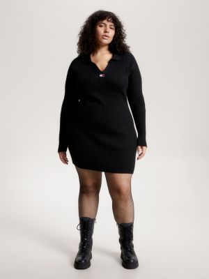 Plus size clearance black knit dress