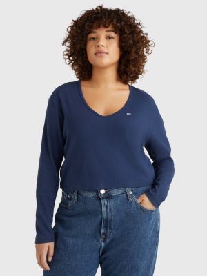 long sleeve plus size crop tops