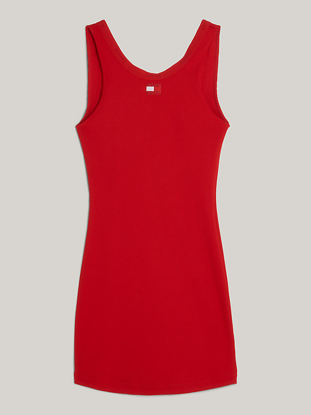 abito essential in jersey a coste red da donna tommy jeans