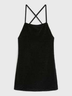 Exclusive Velvet Backless Dress BLACK Tommy Hilfiger