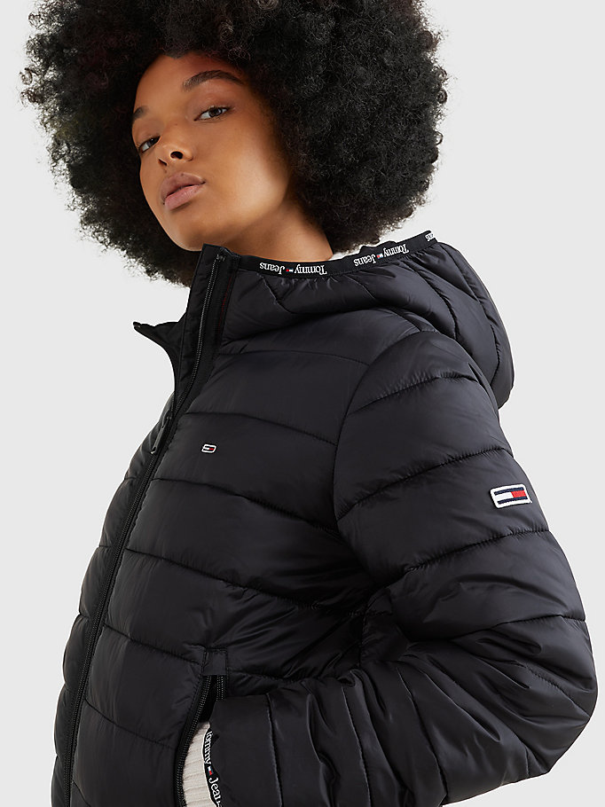 Amount of money microscopic government Essential Logo Tape Padded Jacket | BLACK | Tommy Hilfiger