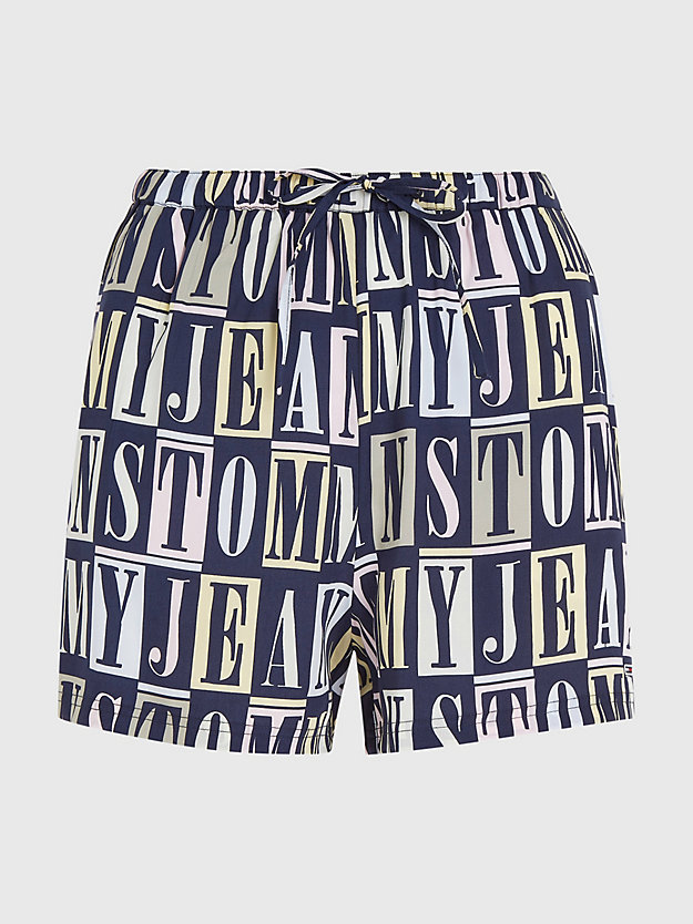 DARK SPELLOUT PRINT Spell-Out Print Shorts for women TOMMY JEANS