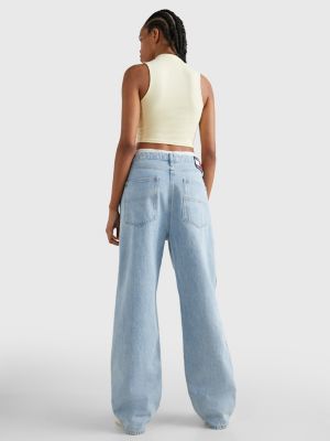 Mock Neck Cropped Tank Top YELLOW Tommy Hilfiger