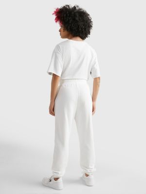 WHITE Archive Badge Relaxed Joggers for women TOMMY JEANS