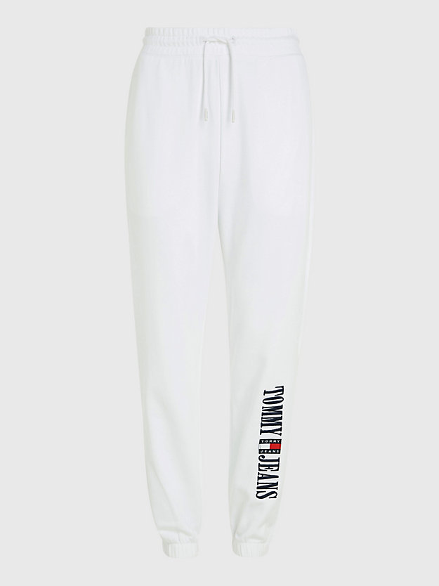 WHITE Archive Badge Relaxed Joggers for women TOMMY JEANS