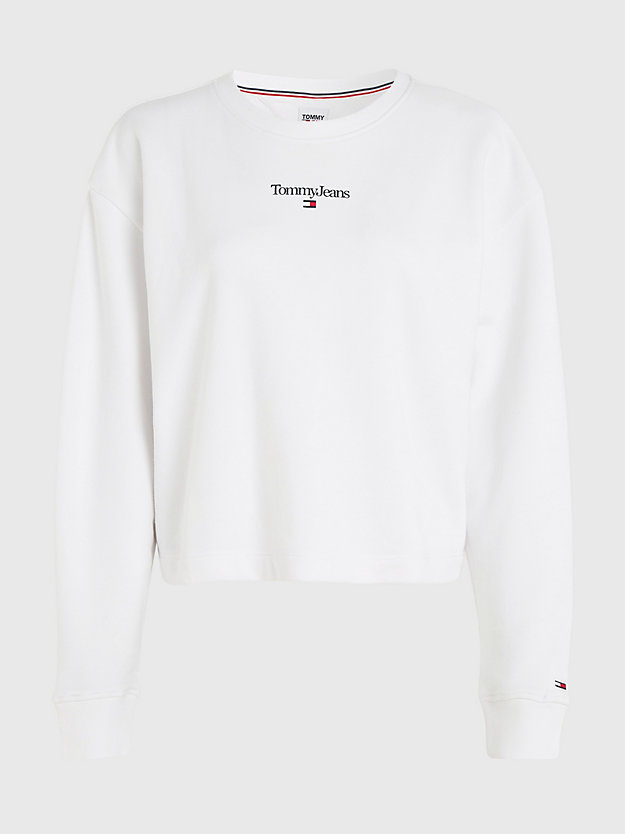 Essential Boxy Fit Logo Sweatshirt | WHITE | Tommy Hilfiger