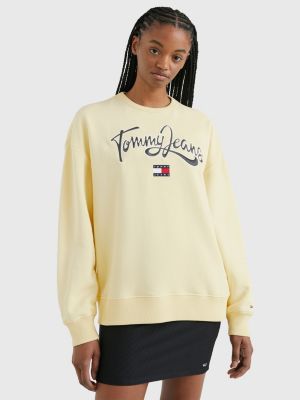 Vermenigvuldiging Fictief In zoomen Relaxed fit sweatshirt met college-logo | GEEL | Tommy Hilfiger