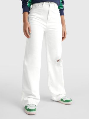 geloof heerlijkheid Banzai Claire high rise witte jeans met wijde fit | DENIM | Tommy Hilfiger