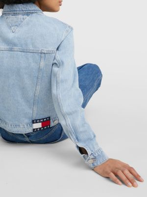 Giacca Jeans Donna Slim Fit - Denim Vintage Strappato - Con Bottoni E Colletto Largo - Foto 7