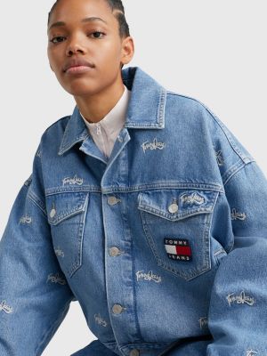 Oversized Wide Sleeve Recycled Denim Jacket