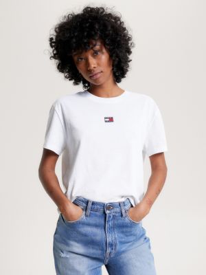 Recycled Classic Fit Badge Hilfiger Tommy White | T-Shirt 