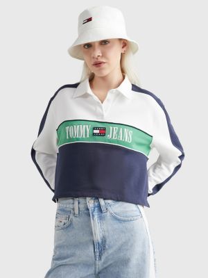 tommy jeans cropped rugby shirt