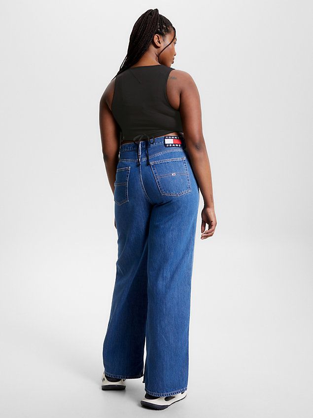 black crop top met vlagpatch voor dames - tommy jeans