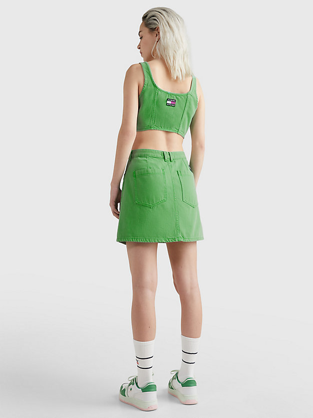 COASTAL GREEN A-Line Denim Mini Skirt for women TOMMY JEANS