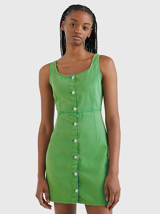 COASTAL GREEN Slim Fit Denim Mini Dress for women TOMMY JEANS