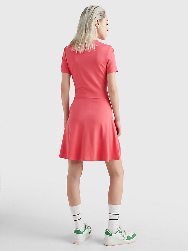 LASER PINK Essential Fit And Flare Dress for women TOMMY JEANS
