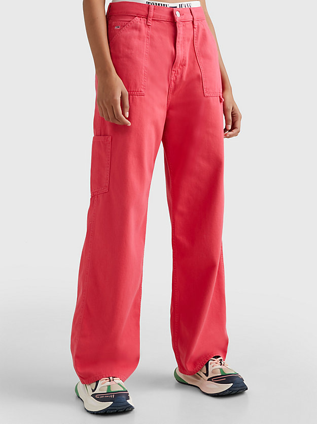 Daisy Low Rise Baggy Carpenter Jeans | PINK | Tommy Hilfiger