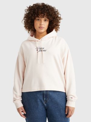 Curve Essential Boxy Fit Hoody | PINK | Tommy Hilfiger