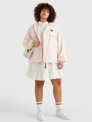 FAINT PINK Curve Chicago-Windjacke mit Badge für Damen TOMMY JEANS