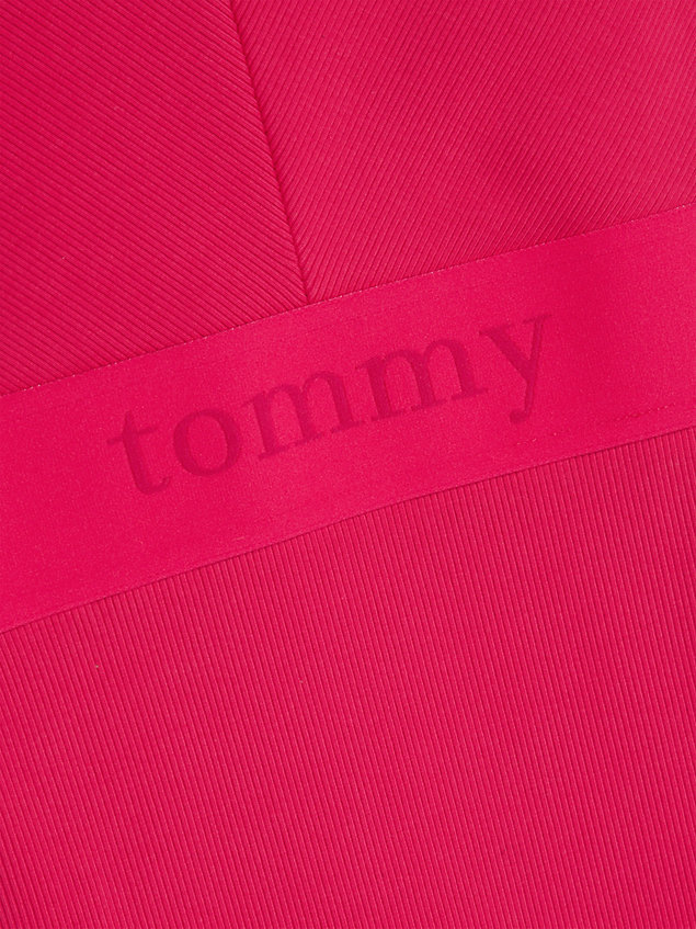 abito aderente con logo pink da donna tommy jeans