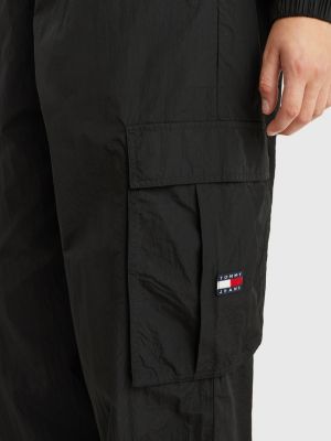 Curve Claire High Rise Wide Cargo Joggers | BLACK | Tommy Hilfiger