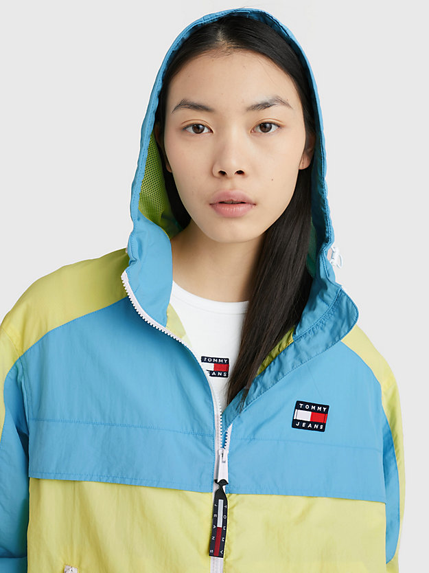 SKYSAIL / MULTI Badge Colour-Blocked Chicago Windbreaker for women TOMMY JEANS