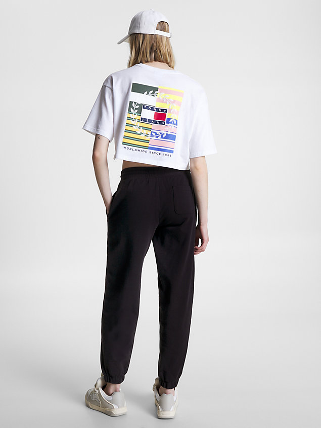 black logo relaxed fit joggers for women tommy jeans