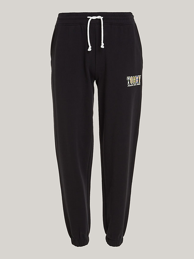 black logo relaxed fit joggers for women tommy jeans